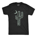 Mens Cactus Moon T Shirt Cute Desert Night Graphic Novelty Tee