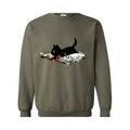 Cute Book Cat Sweatshirt, Floral Cat Bookish Sweatshirt, Gift For Cat Lovers, Ca