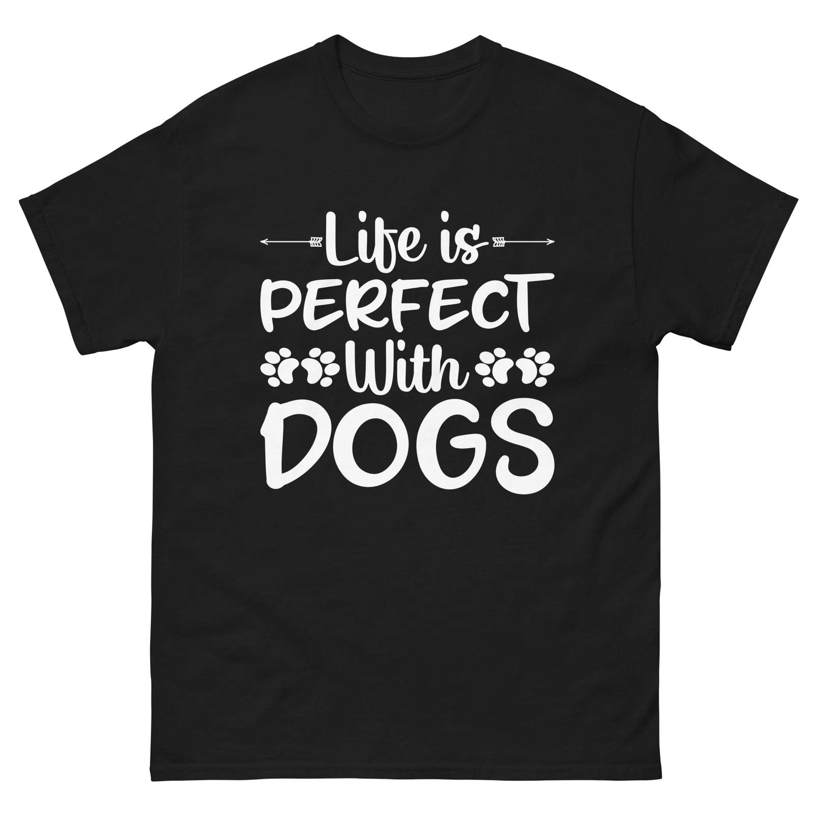 Life Is Perfect With Dogs Funny Dog Lover Shirt Gift Idea