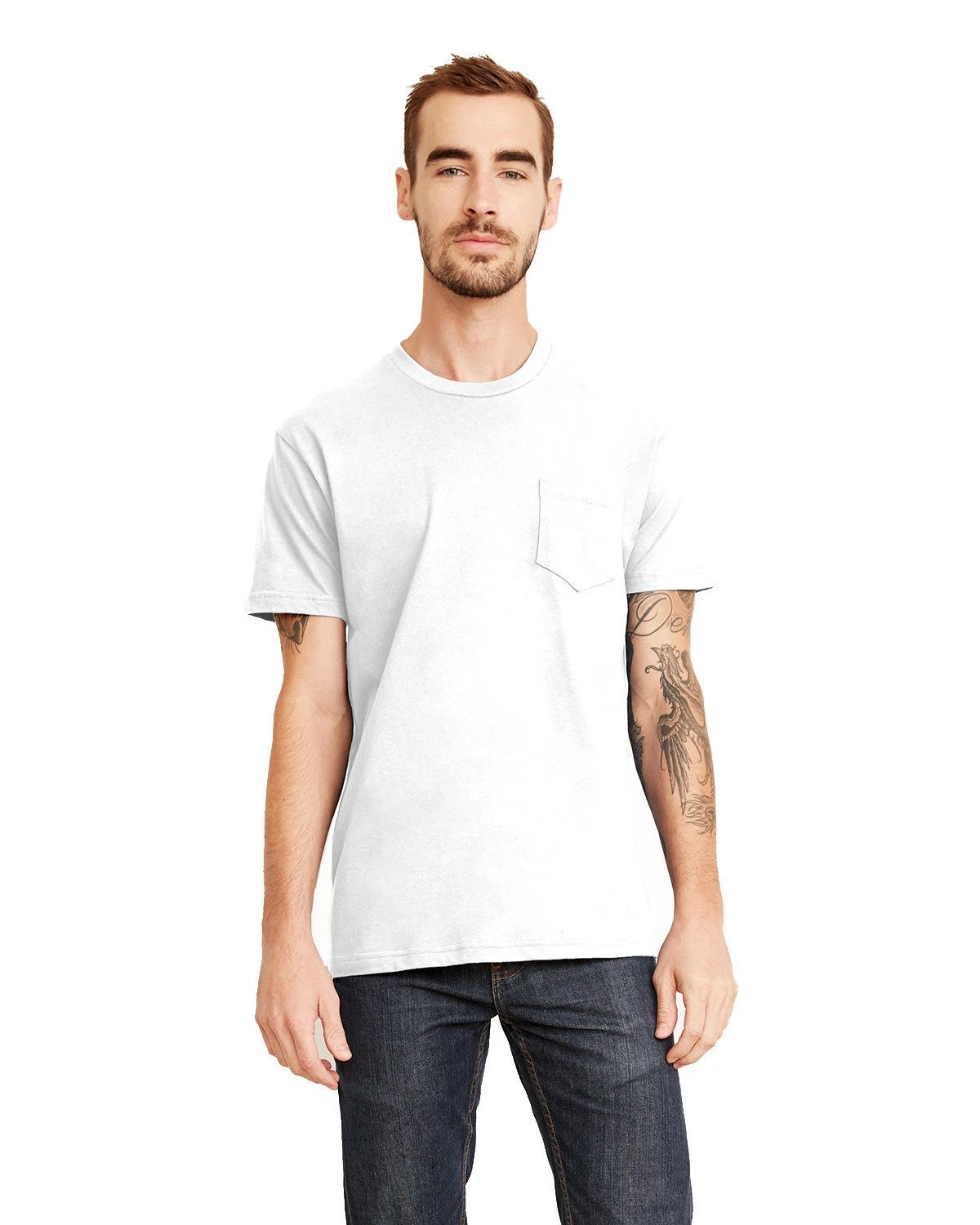 2 Pack Of Next Level Apparel Unisex Pocket Crew - 3605