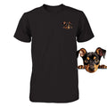 Funny German Pinscher Dog Peeking Pocket Tshirt Cute Puppy Dog Lover Tee Gift