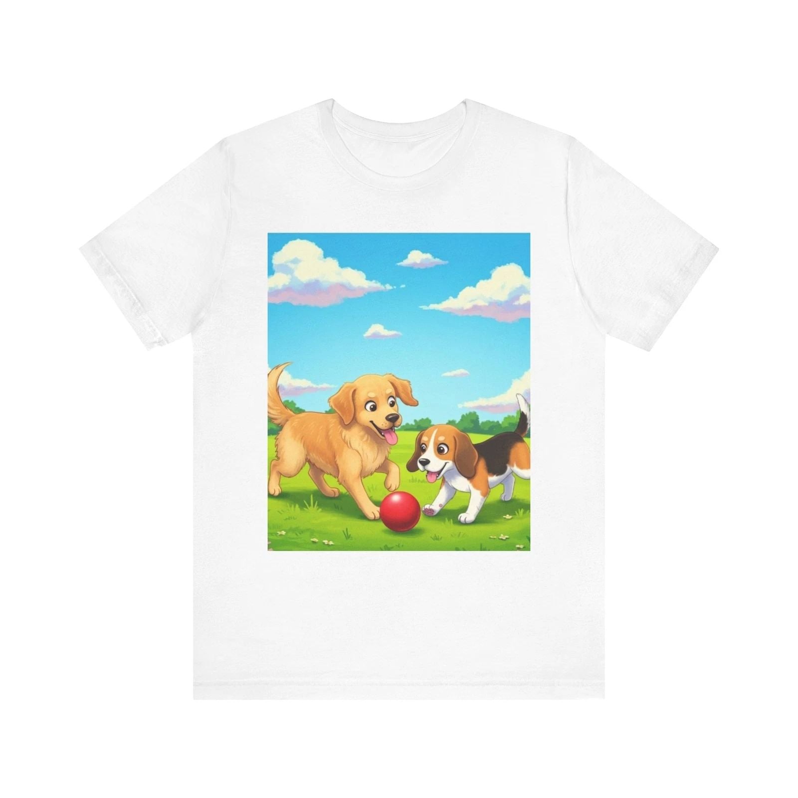 Copy of Playful Puppies Short Sleeve Tee - Perfect for Dog Lovers