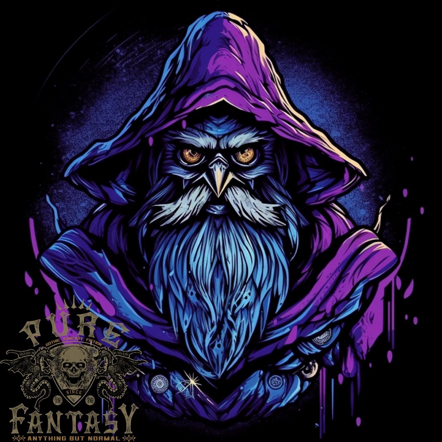 A Fantasy Wizard Owl Mens Light Cotton T-Shirt