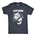 Mens Caturn T Shirt Funny Cute Saturn Kitten Planet Rings Outerspace Tee for