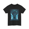 Skeleton Fire Demon T-Shirt | Fantasy Battle, Neon Blue, Cool T-Shirt, Fun Gift