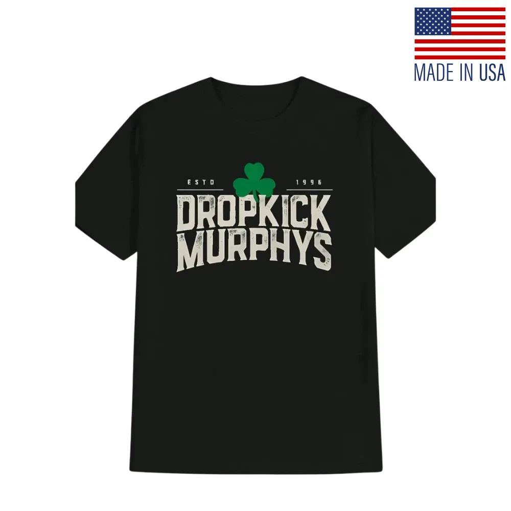 Men's Irish-Themed 3D Print T-Shirt - Dropkick Murphys Logo & Design, Casual Rou