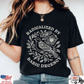Vintage Bird Floral Radicalized By Basic Decency Shirt Aesthetic Graphic Tee