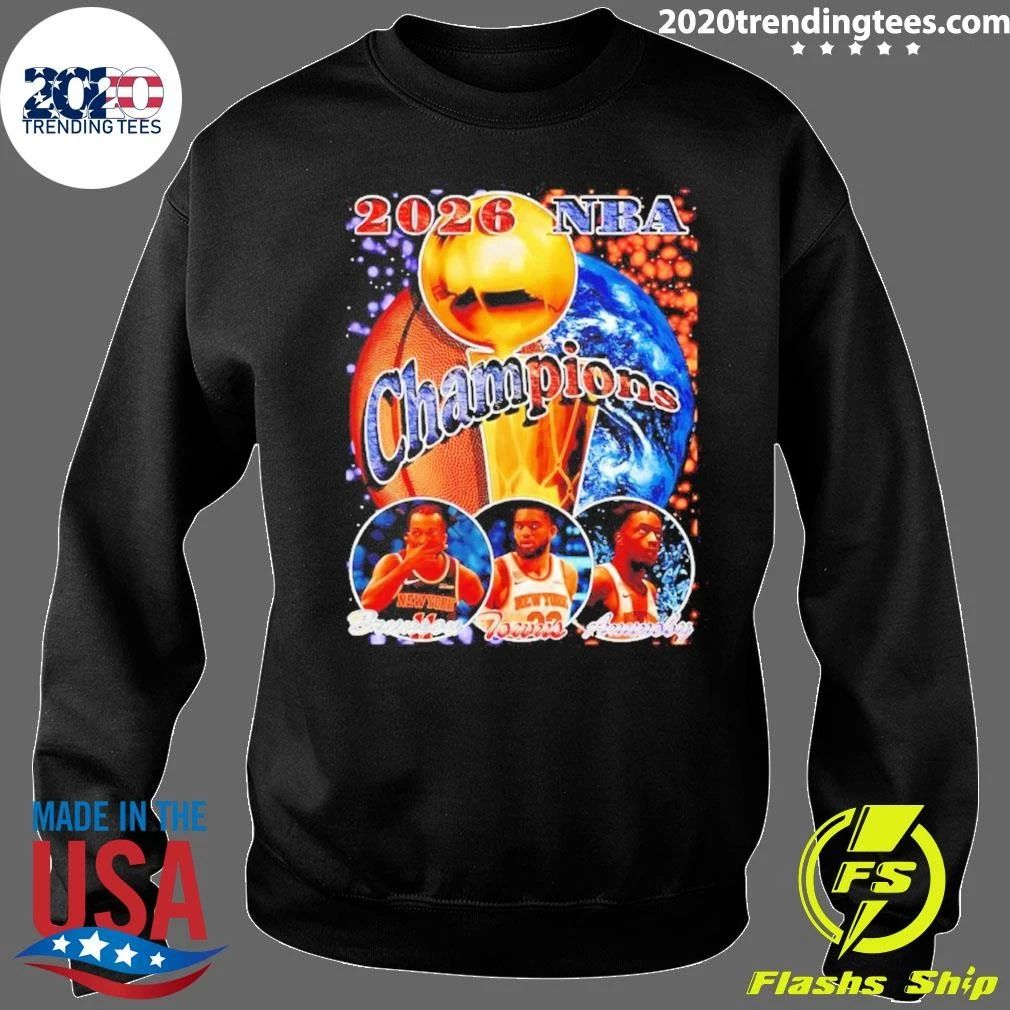 Jalen Brunson Karl-Anthony Towns OG Anunoby New York Knicks NBA Champions 2026 Shirt