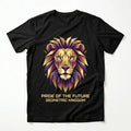 Geometric Lion Pride T-Shirt: Future Kingdom Graphic Tee