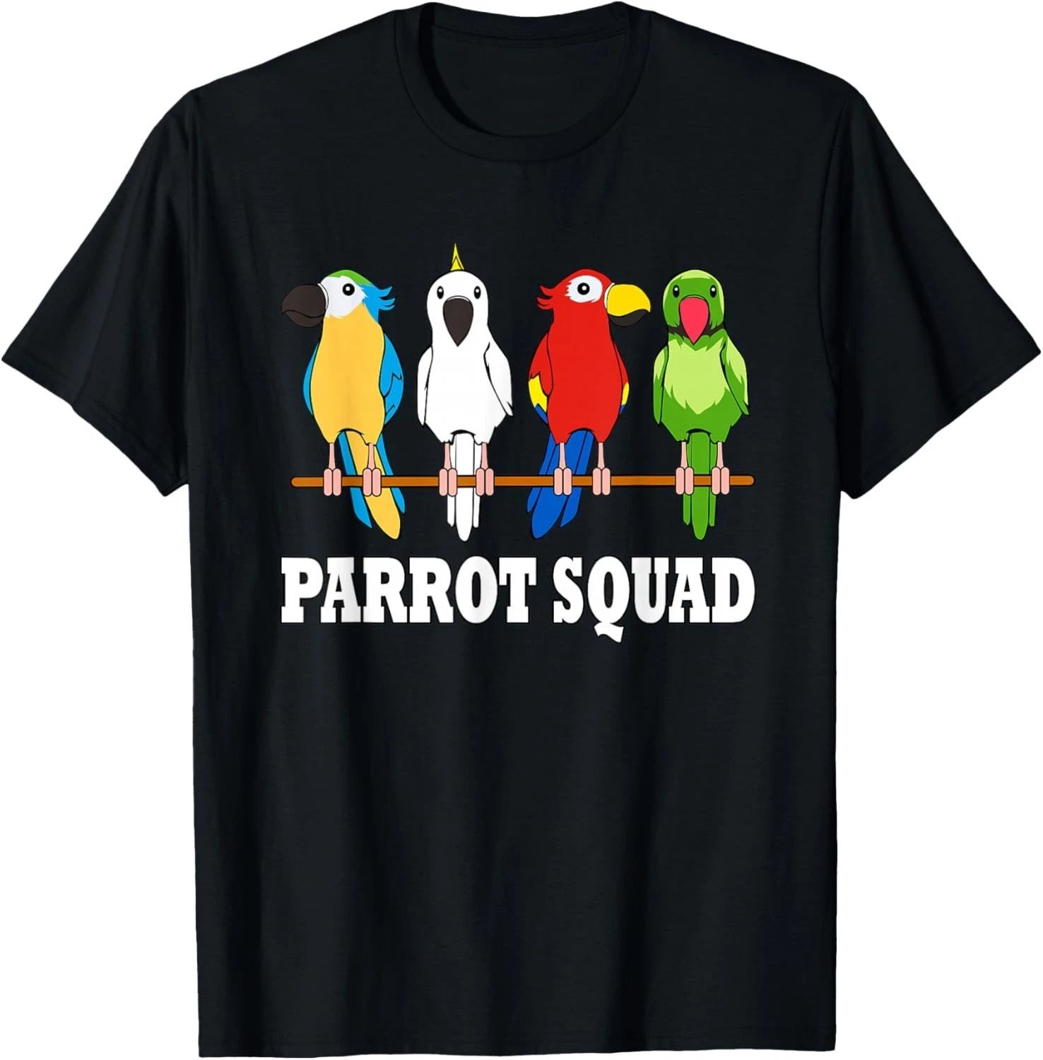 Parrot Squad Cute Team Parrot Bird Graphic T-Shirt for Parrot Lovers Gift