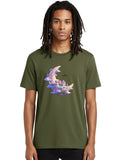 Smiling-Crescent-Moon-Village Mens Graphic Tee, 100% Cotton, Casual Summer Wear