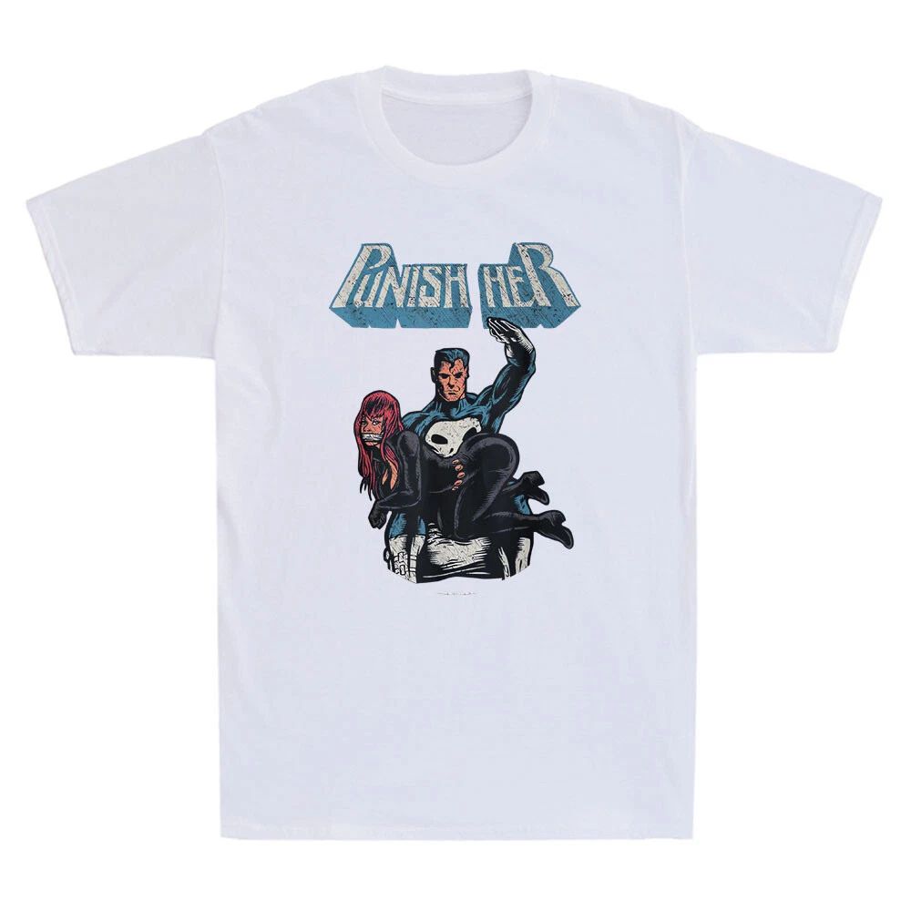 Punish Her Comic Book  Funny Hero Spank Parody Meme Vintage Men's T-Shirt