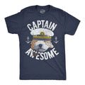 Mens Funny T Shirts Captain Awesome Sarcastic Cute Puppy Graphic Novelty Tee for