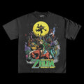 Creepy Moon Mask Graphic T-Shirt Retro Fantasy Horror Streetwear Tee