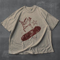 Vintage Skateboard Cat Shirt Y2K 90s Aesthetic Kitten Grunge Retro Tee