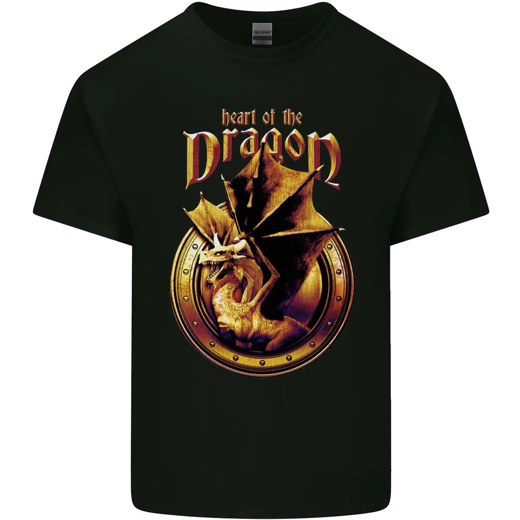 Heart of the Dragon Fantasy Mens Cotton T-Shirt Tee Top