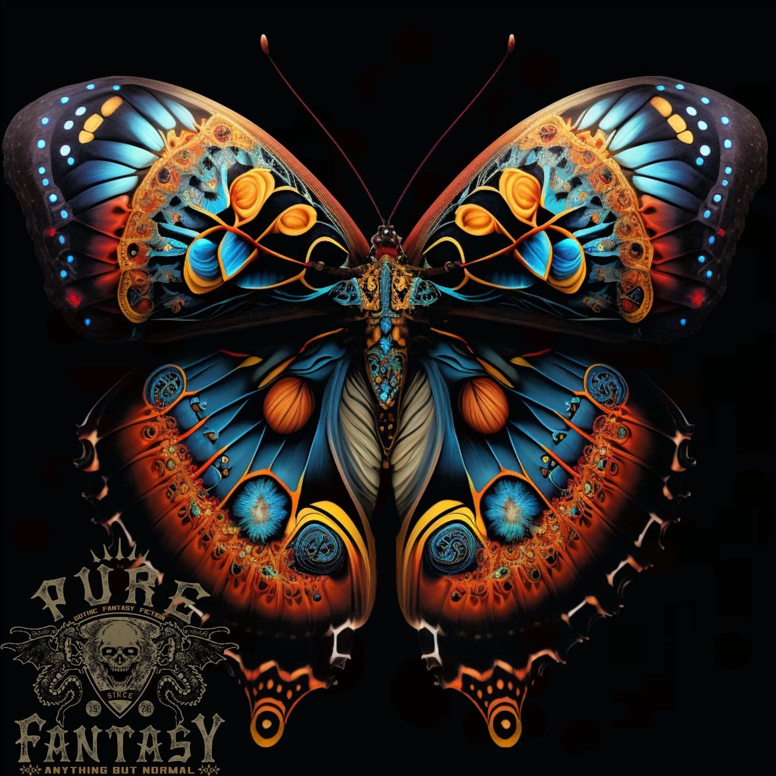Fantasy Butterfly Design Mens T-Shirt 100% Cotton