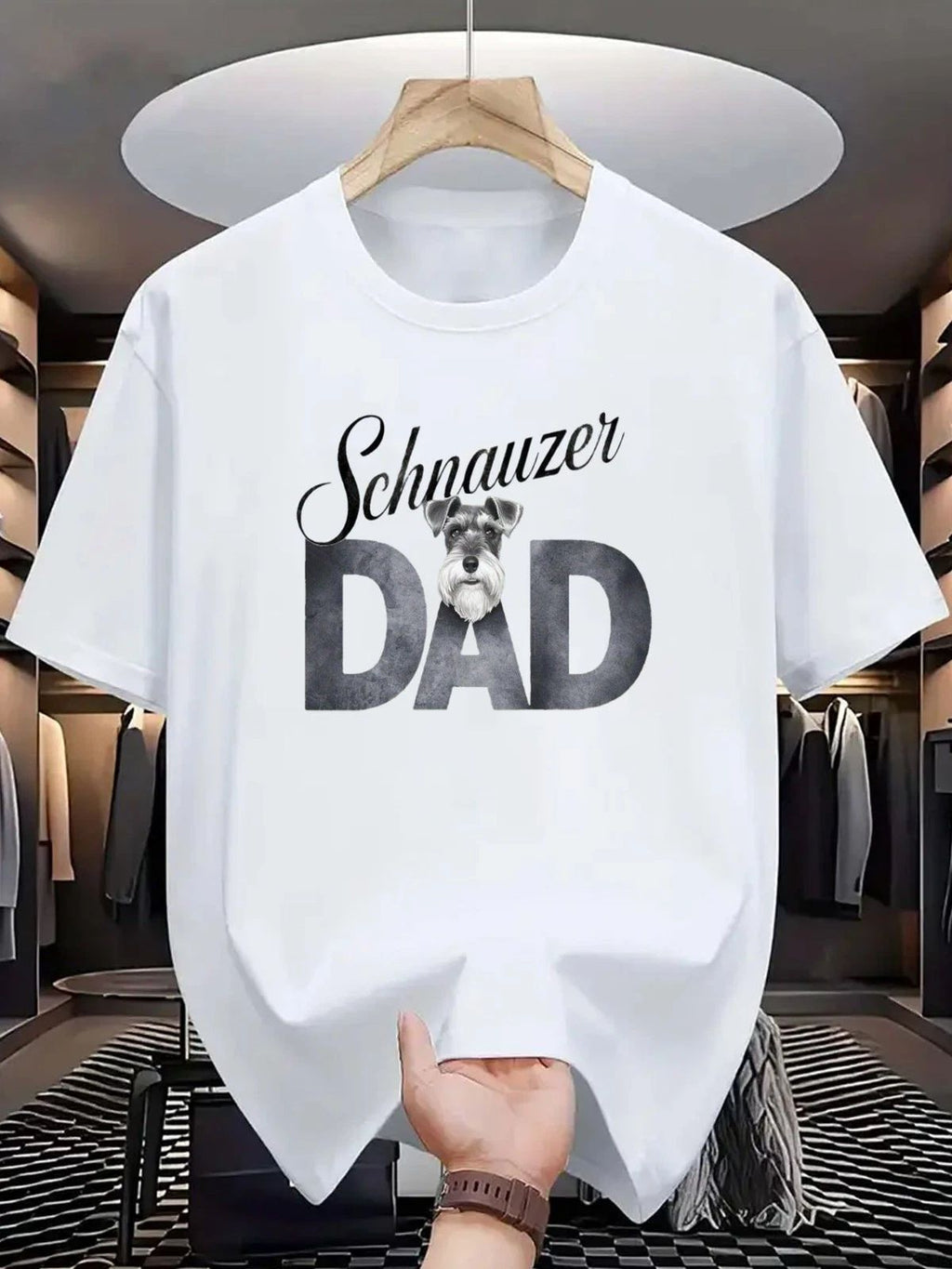 Schnauzer Dad T-Shirt- Perfect Gift for Dog Lovers and Fathers- Comfortable and