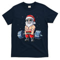 Weightlifting Santa Claus Christmas Fitness Gym T-Shirt