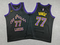youth los angeles lakers #77 luka dončić Youth 24 Lakers 77 Black City Edition Style 3